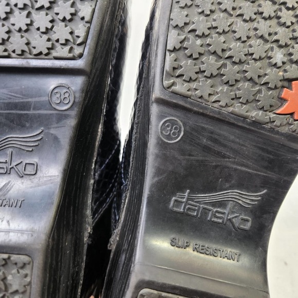 Dansko Blue Metallic Snake Clogs Nursing Shoes Size 38 US 7.5-8 - Picture 12 of 12